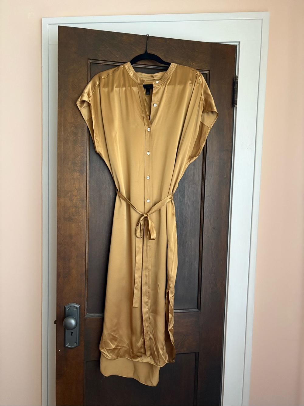 Banana Republic Gold 100% Silk Dress